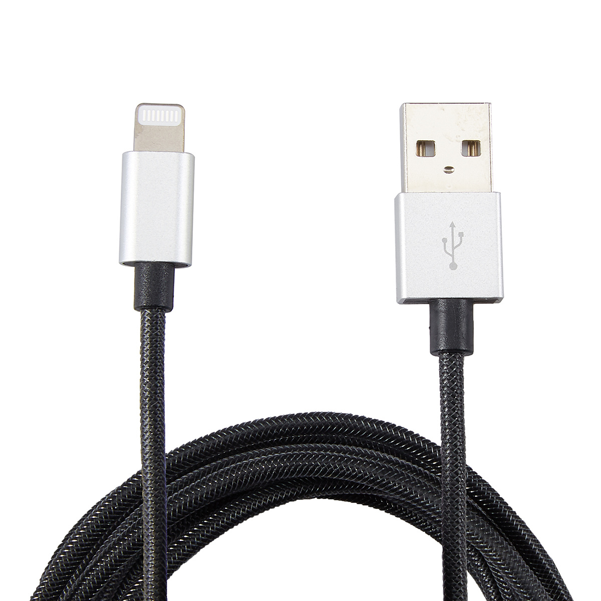Dark Silver Look USB to Lightning Metal Cable | Kmart