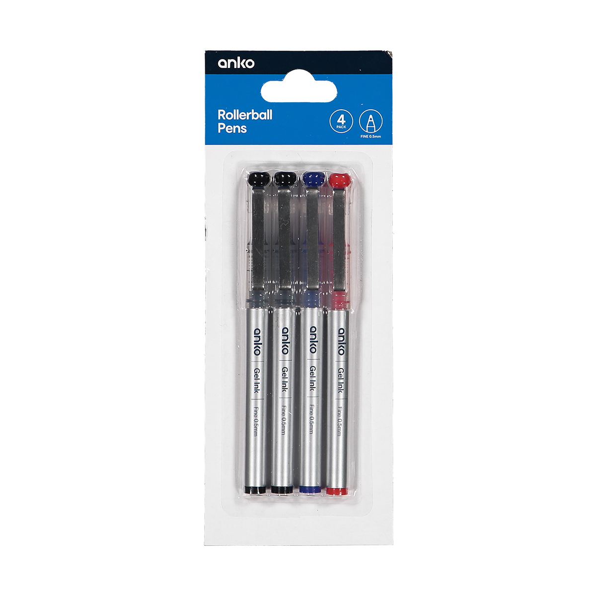 4 Pack Roller Ball Pens | Kmart