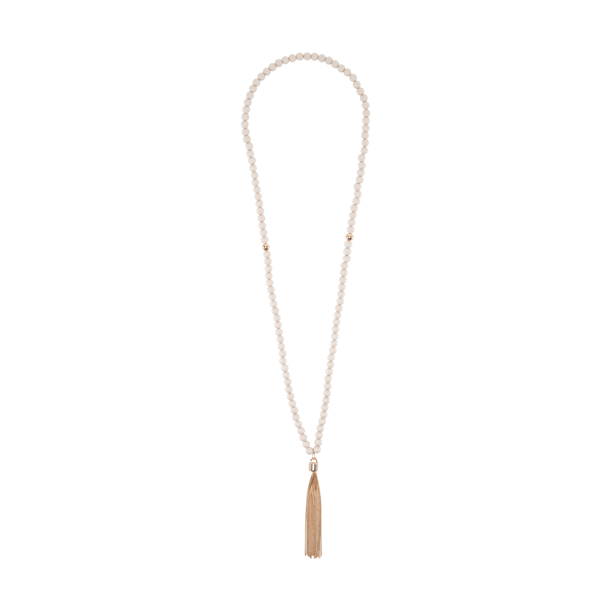 Tassel Bead Necklace - Pink & Rose Gold Look | Kmart