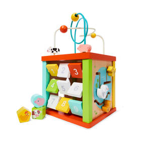 kmart wooden activity cube